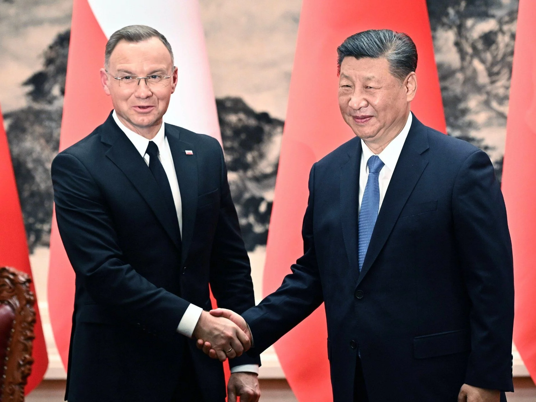 Prezydent Andrzej Duda oraz przywódca Chin Xi Jinping