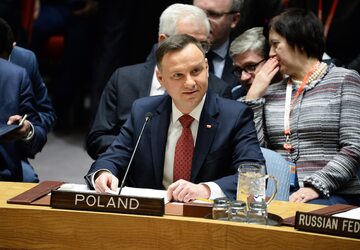 Prezydent Andrzej Duda podczas posiedzenia Rady Bezpieczeństwa ONZ