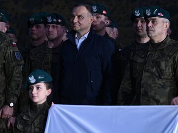 Prezydent Andrzej Duda podczas spotkania z polskimi żołnierzami