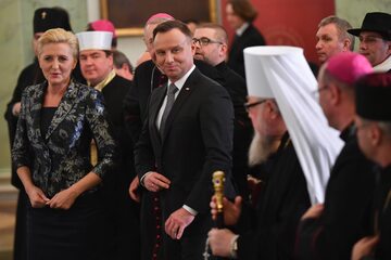 Prezydent Andrzej Duda podczas spotkania z przedstawicielami religii oraz mniejszości narodowych i etnicznych obecnych w Polsce