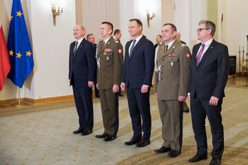 Prezydent Andrzej Duda podczas wręczenia nominacji