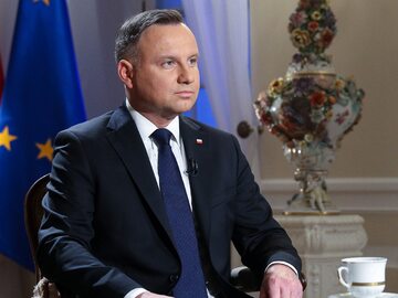 Prezydent Andrzej Duda podczas wywiadu dla TVP