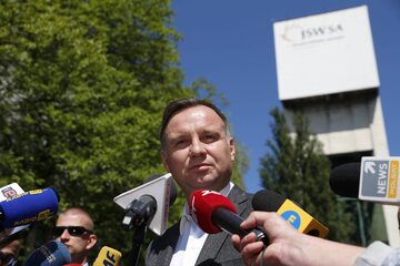 Prezydent Andrzej Duda przybył do kopalni Zofiówka