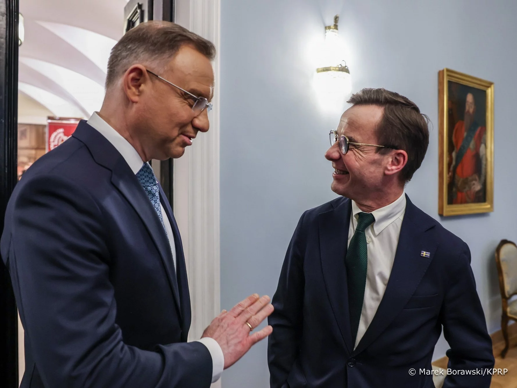 Prezydent Andrzej Duda i premier Szwecji Ulf Kristersson