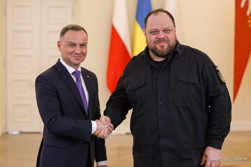 Prezydent Andrzej Duda spotkał się z Przewodniczącym Rady Najwyższej Ukrainy Rusłanem Stefanczukiem