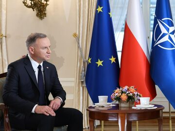 Prezydent Andrzej Duda w programie Polsat News