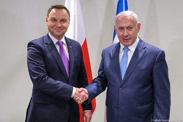 Prezydent Andrzej Duda z premierem Izraela Benjaminem Netanjahu