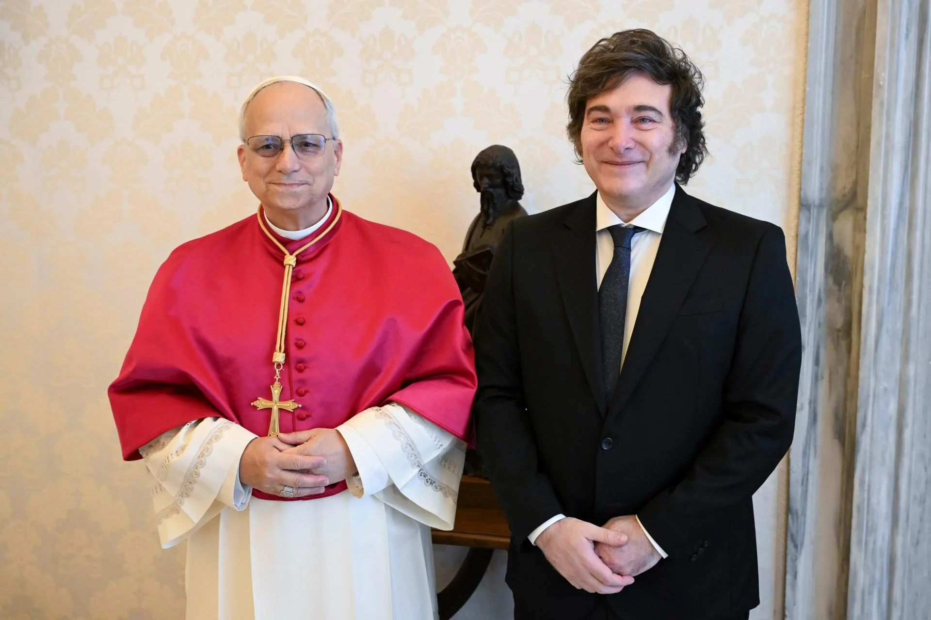 Papież Leon XIV i prezydent Argentyny Javier Milei
