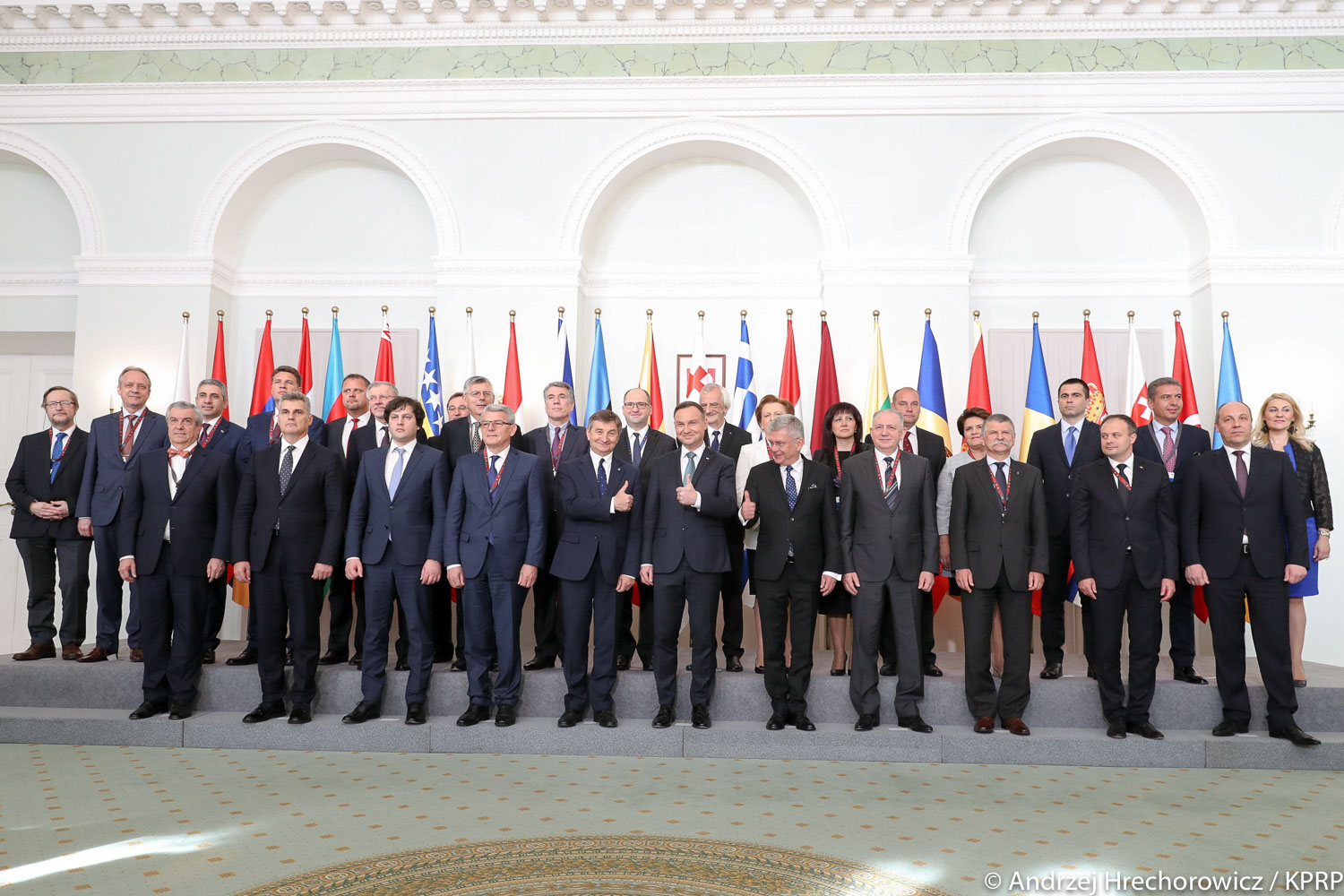 Spotkanie Prezydenta RP z uczestnikami Szczytu Przewodniczących Parlamentów Państw Europy Środkowej i Wschodniej