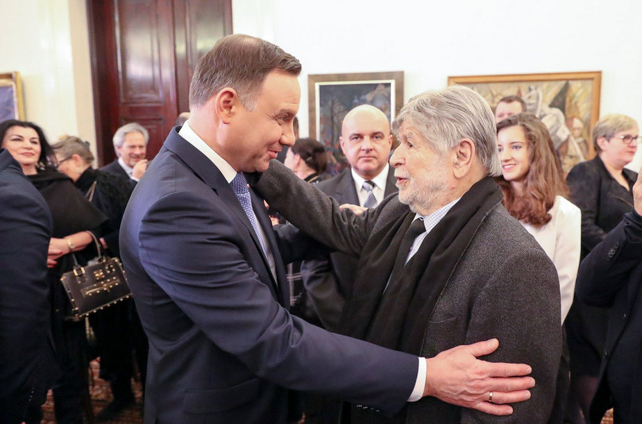 Andrzej Duda i Szewach Weiss, Pałac Prezydencki