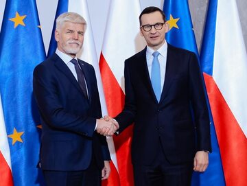 Prezydent Czech Petr Pavel i premier Mateusz Morawiecki