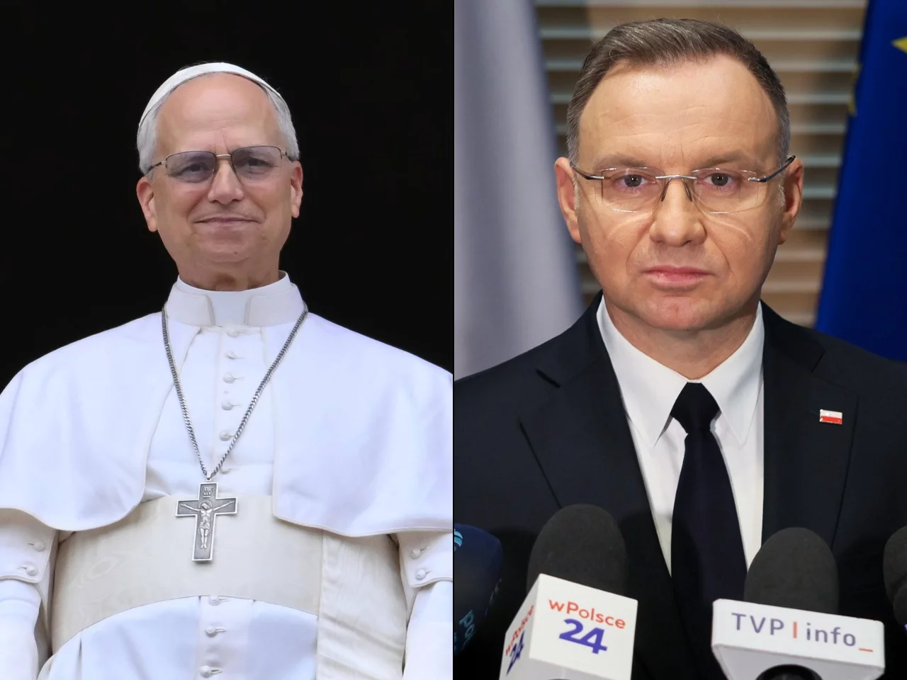 Leon XIV i Andrzej Duda