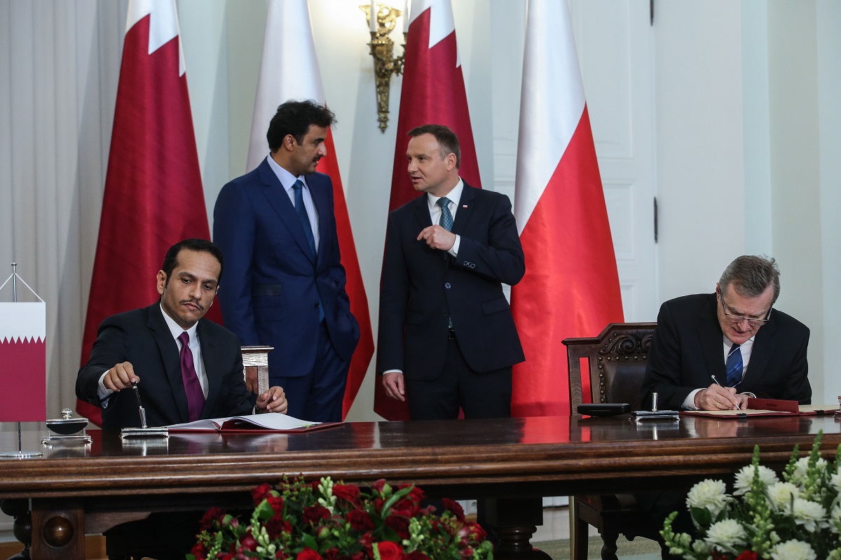 Tamim ibn Hamad Al Sani, Mohammed ibn Abdulrahman Al Sani, Andrzej Duda, Piotr Gliński