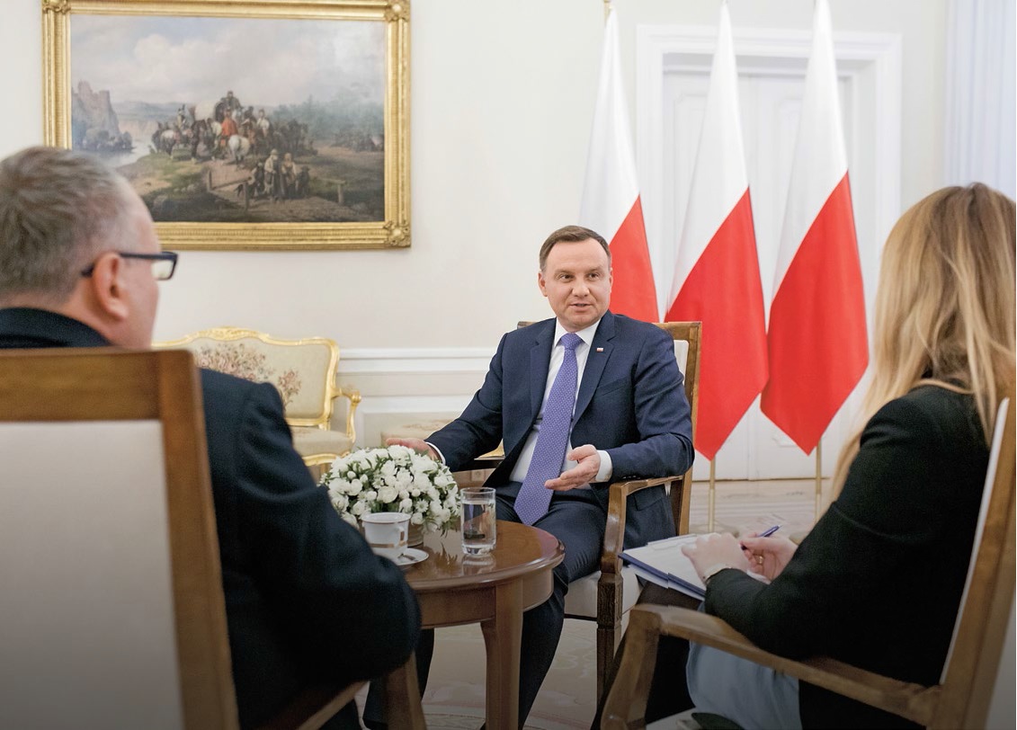 Prezydent Andrzej Duda, Paweł Lisicki i Kamila Baranowska