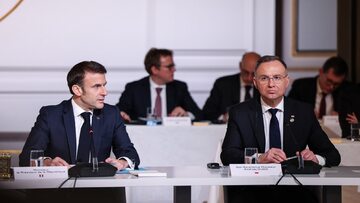 Prezydent Francji Emmanuel Macron i prezydent RP Andrzej Duda