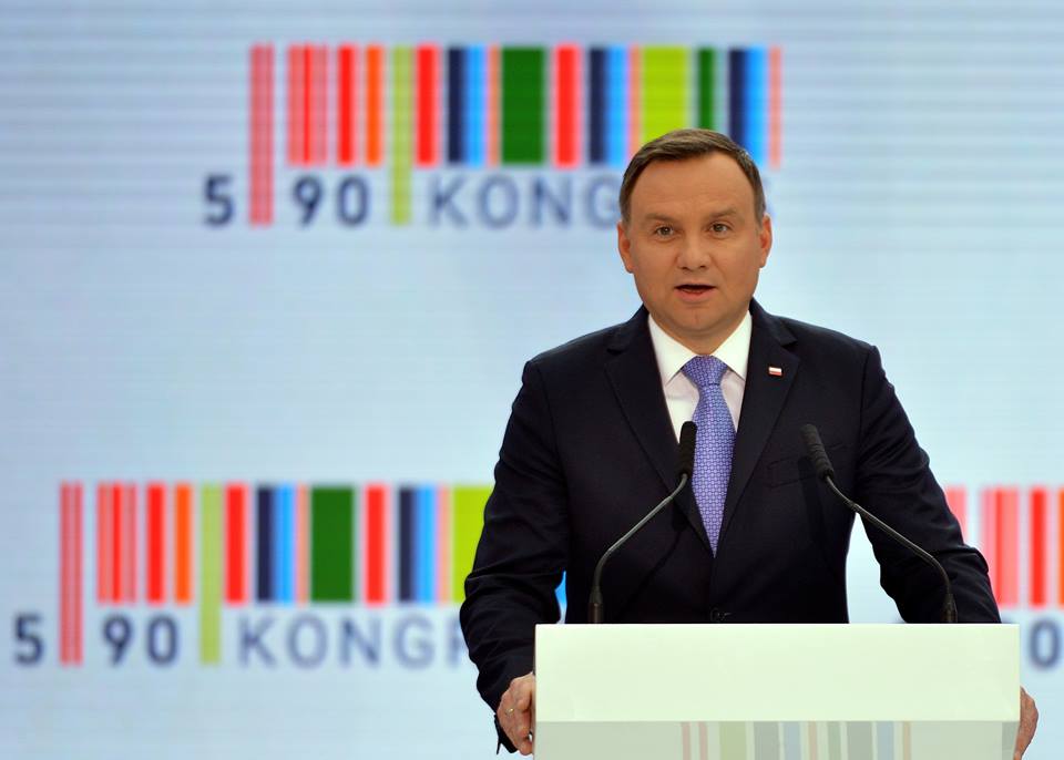 Prezydent Andrzej Duda podczas Kongresu 590