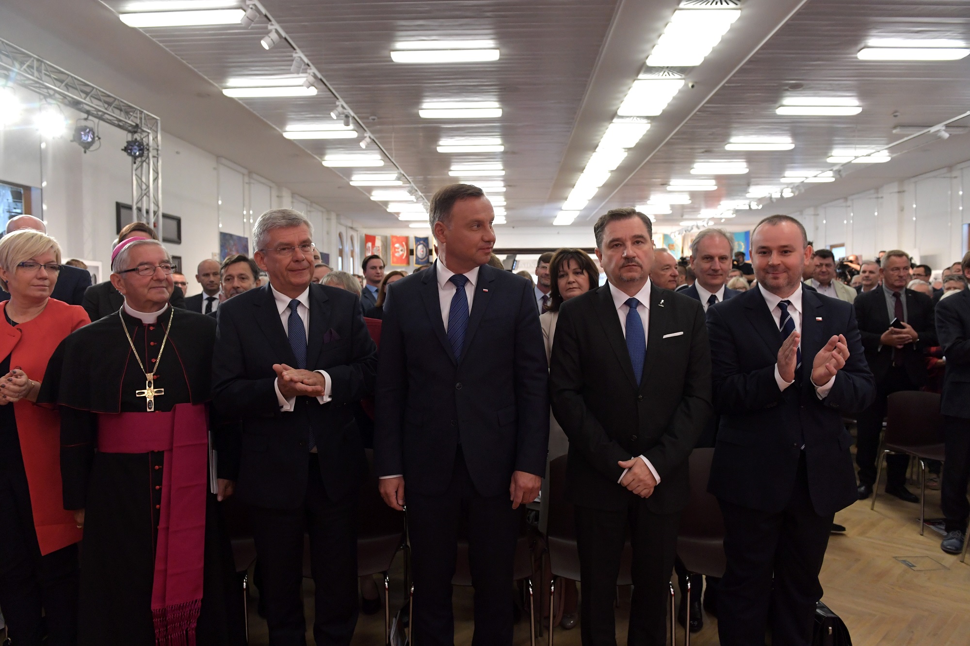 Prezydent RP Andrzej Duda podczas konferencji "Konstytucja dla obywateli, nie dla elit" w Gdańsku