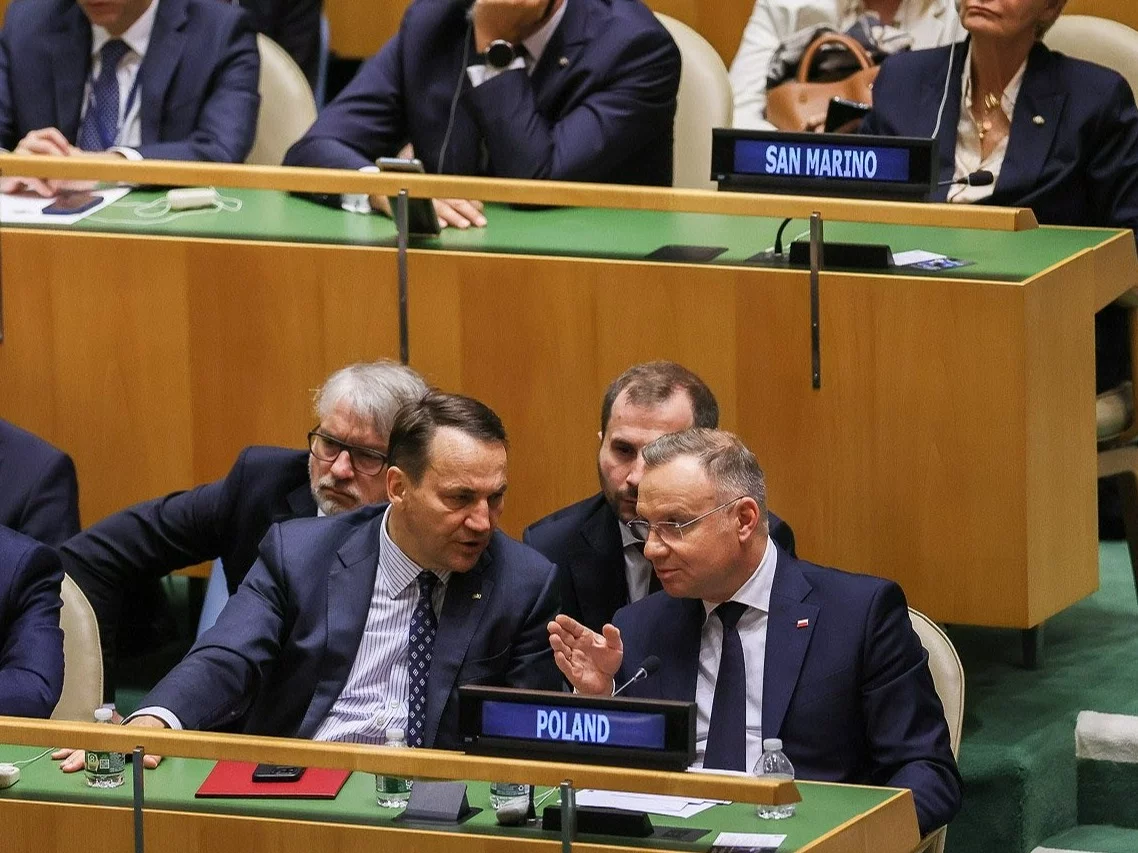 79. Zgromadzenie Ogólne ONZ. Szef MSZ Radosław Sikorski i prezydent Andrzej Duda