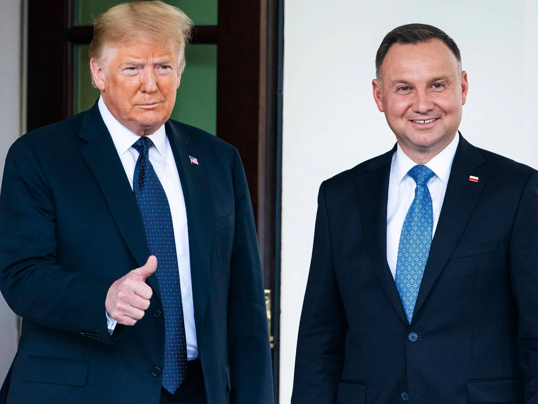 Były prezydent USA Donald Trump i prezydent Andrzej Duda