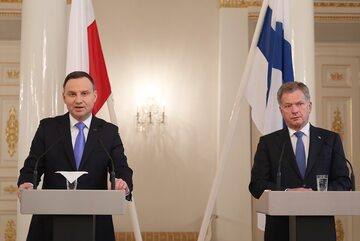 Prezydent Polski Andrzej Duda i prezydent Finlandii Sauli Niinistö