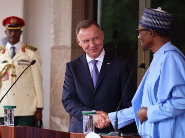 Prezydent Polski Andrzej Duda oraz prezydent Nigerii Muhammadu Buhari