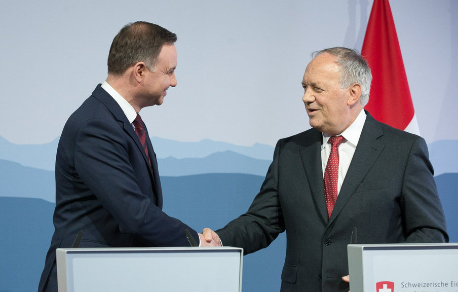 Andrzej Duda i Johann Schneider-Ammann