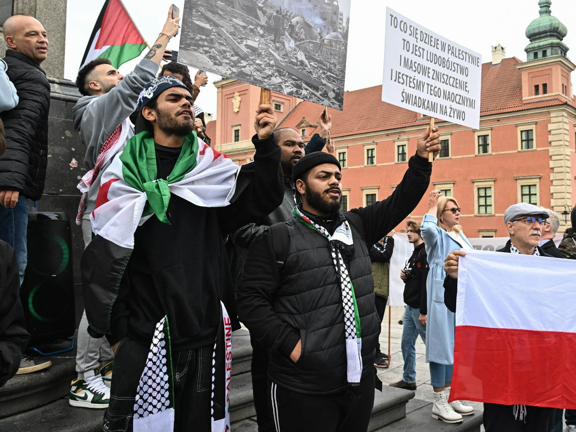 Marsz „Solidarni z Palestyną” organizowany przez Czerwoni – Mazowsze w Warszawie