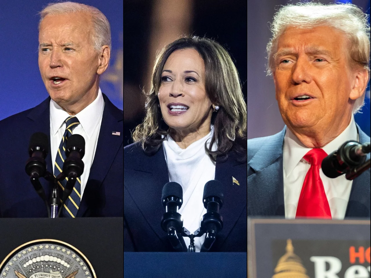 Joe Biden, Kamala Harris, Donald Trump