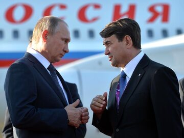 Prezydent Rosji Władimir Putin i jego doradca Igor Lewitin