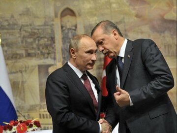 Prezydent Rosji Władimir Putin i prezydent Turcji Recep Erdogan