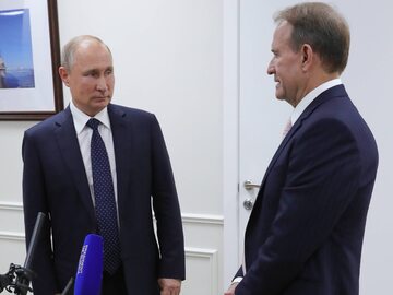 Prezydent Rosji Władimir Putin i ukraiński oligarcha Wiktor Medwedczuk.