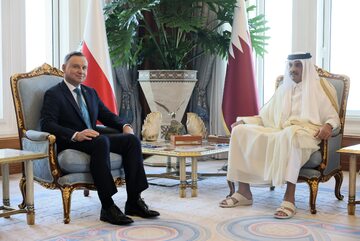 Prezydent RP Andrzej Duda i Emir Państwa Katar szejk Tamim ibn Hamad Al Sani