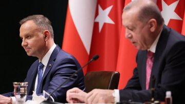 Prezydent RP Andrzej Duda i prezydent Republiki Turcji Recep Tayyip Erdogan w Pałacu Prezydenckim w Ankarze
