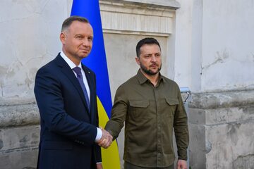 Prezydent RP Andrzej Duda i prezydent Ukrainy Wołodymyr Zełenski