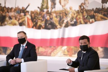 Prezydent RP Andrzej Duda i przywódca Ukrainy Wołodymyr Zełenski