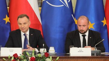 Prezydent RP Andrzej Duda oraz szef Biura Bezpieczeństwa Narodowego Jacek Siewiera