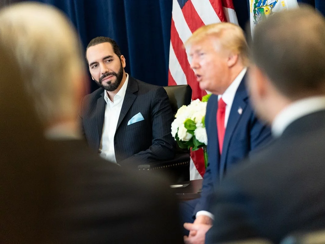 Prezydent Salwadoru Nayib Bukele i prezydent USA Donald Trump, wrzesień 2019 r.