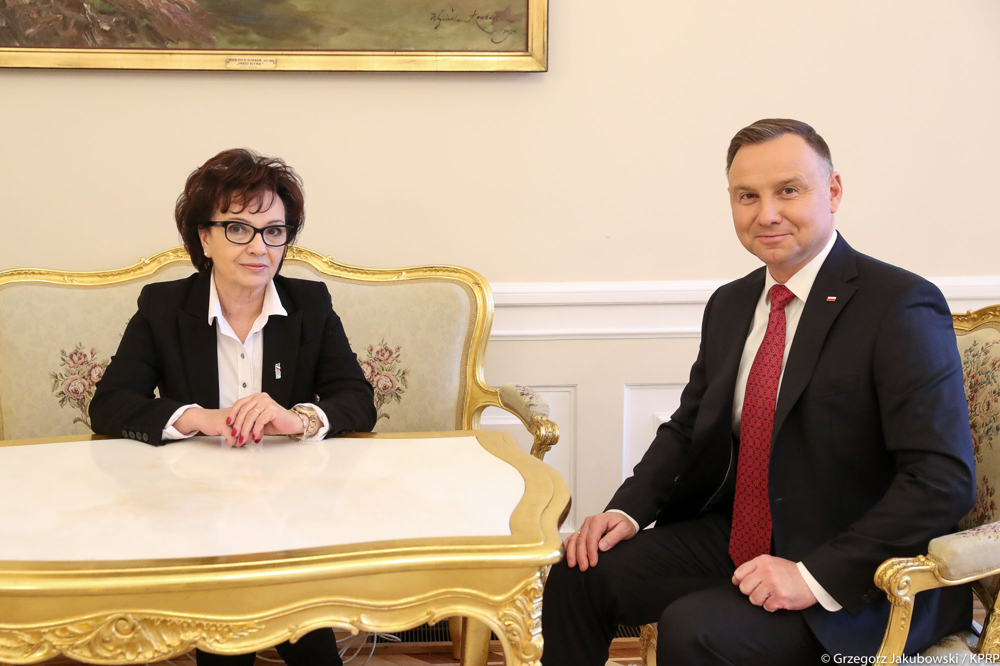 Elżbieta Witek i Andrzej Duda