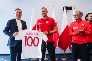 Prezydent spotkał się z piłkarzami reprezentacji Polski