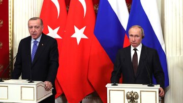 Prezydent Turcji Recep Erdogan i prezydent Rosji Władimir Putin