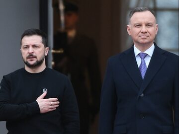 Prezydent Ukrainy Wołodymyr Zełeński i prezydent Polski Andrzej Duda