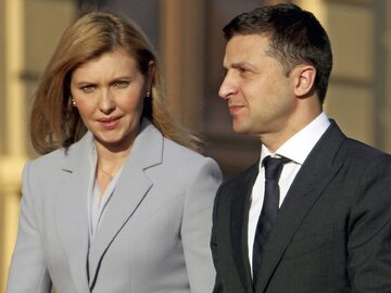 Prezydent Ukrainy Wołodymyr Zełenski z żoną Ołeną
