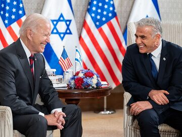 Prezydent USA Joe Biden i premier Izraela Jair Lapid