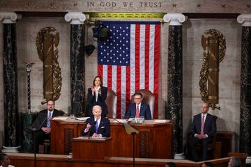 Prezydent USA Joe Biden przemawia w Kongresie