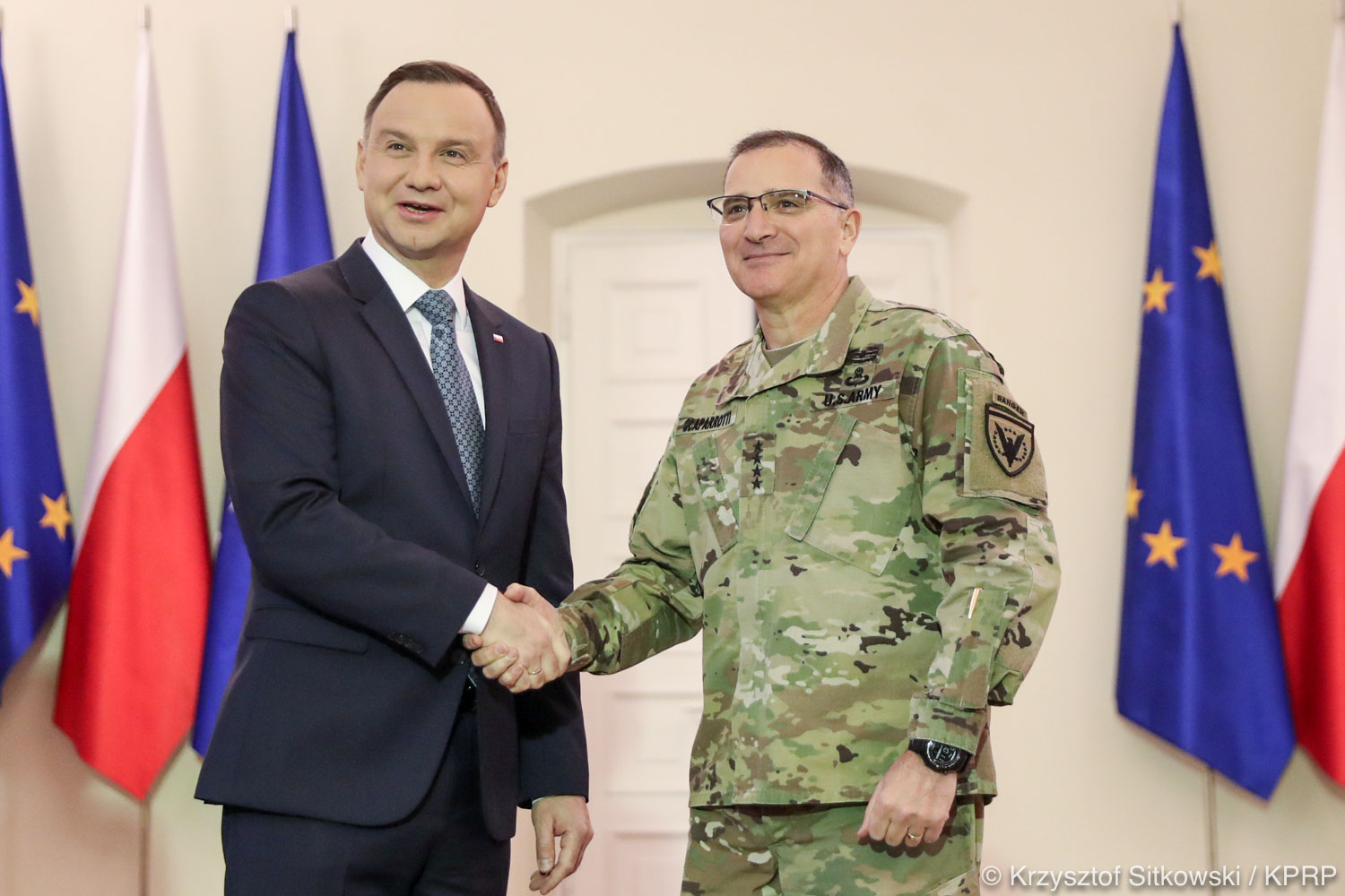 Spotkanie prezydenta Andrzeja Dudy z naczelnym dowódcą sił sojuszniczych w Europie