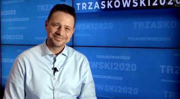 Prezydent Warszawy, kandydat KO na prezydenta Rafał Trzaskowski.