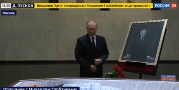 Prezydent Władimir Putin wziął udział w pogrzebie Michaiła Gorbaczowa