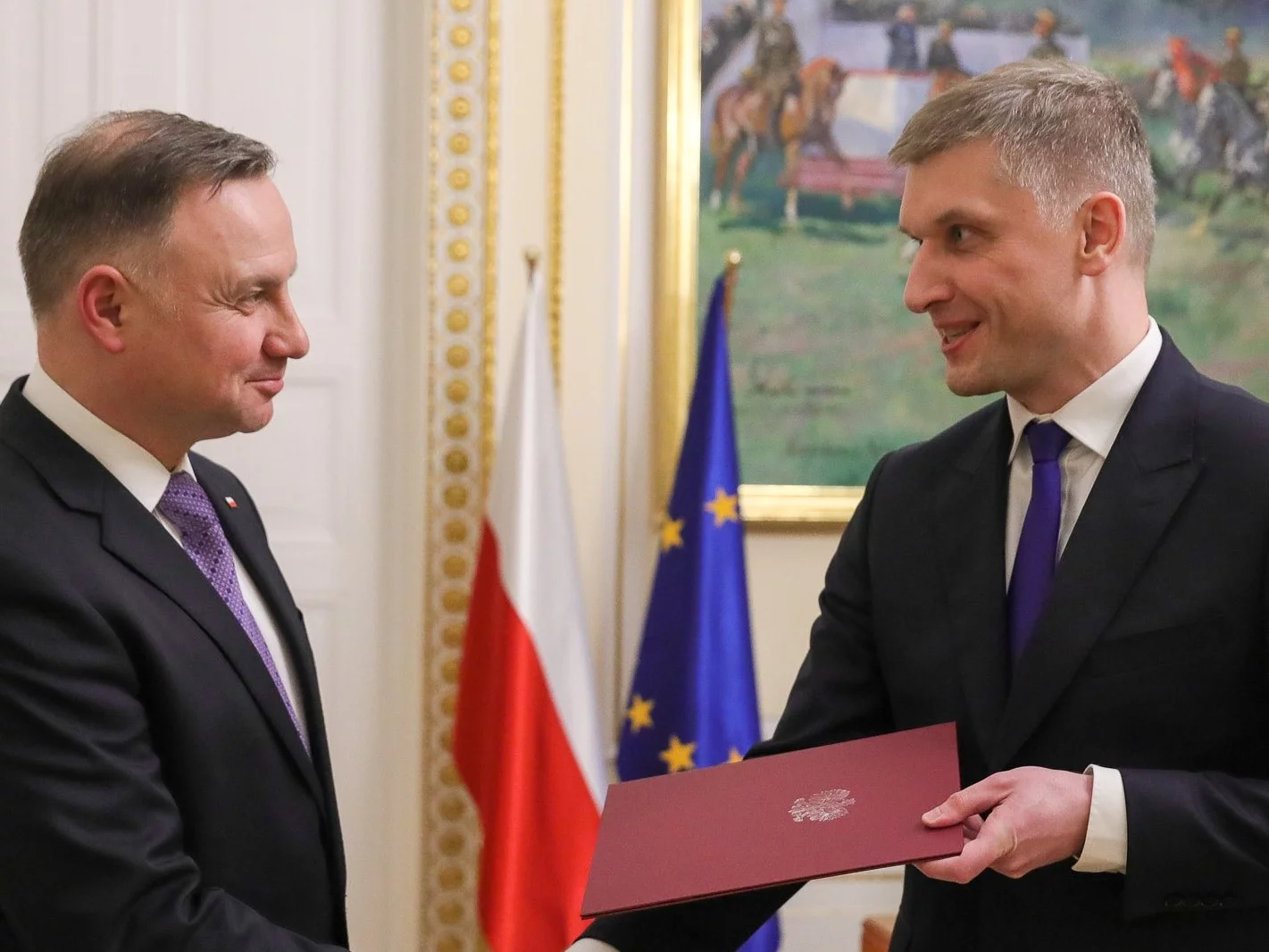 Prezydent Andrzej Duda i Piotr Nowak
