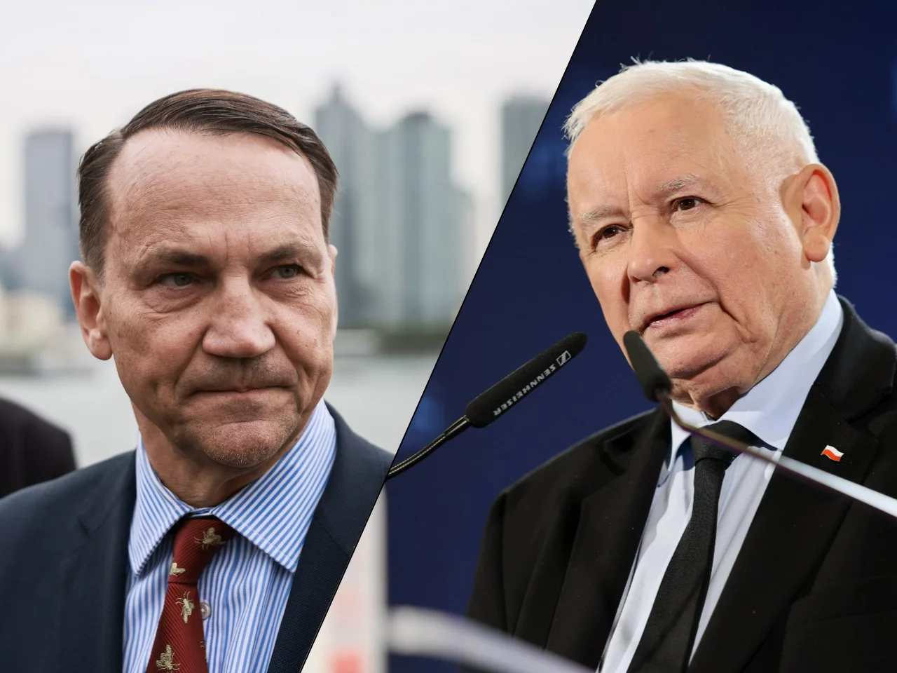 Radosław Sikorski i Jarosław Kaczyński