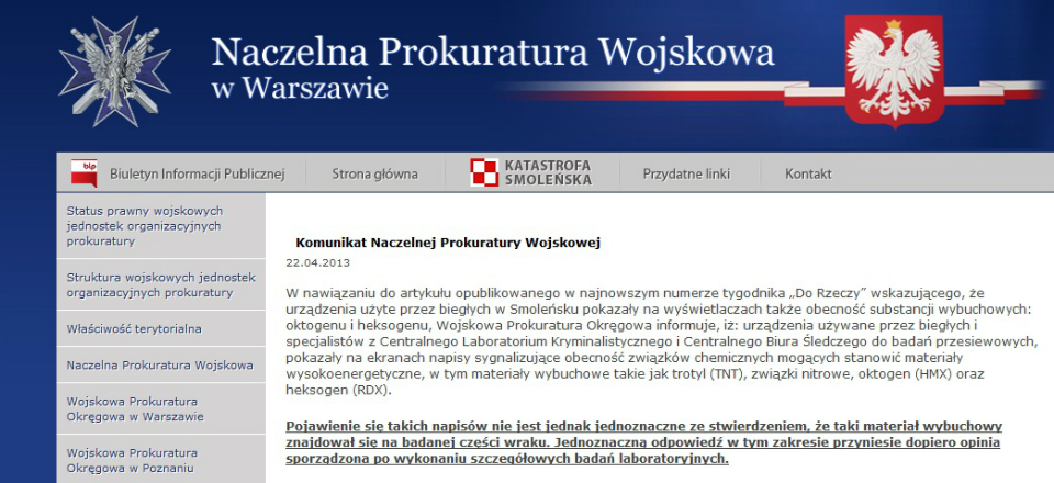 Prokuratura wojskowa potwierdza nasze ustalenia!